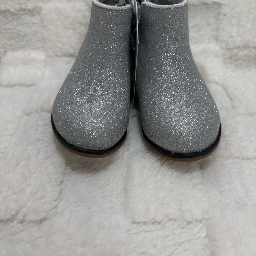 Cat & Jack Glittery Silver Kids Boots - Picture 2 of 5
